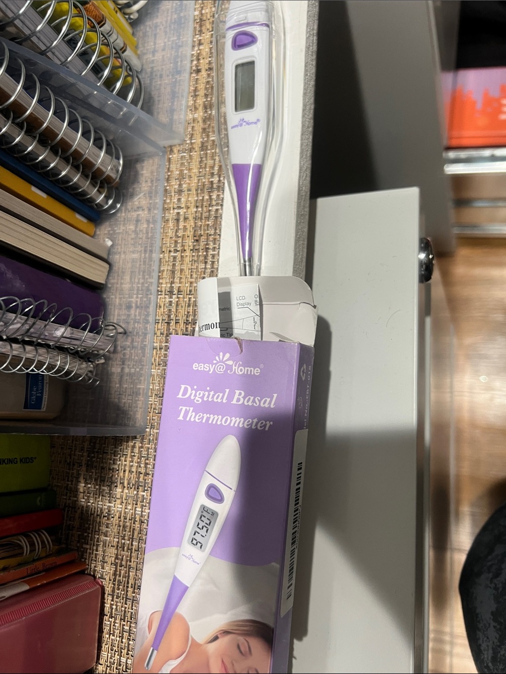 Digital Basal Thermometer – White & Purple